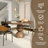 5 Pcs Mid-Century Solid Wood Round Dining Table Sets With Comfort Upholstered Kitchen Chairs For 4-911708998-911708993