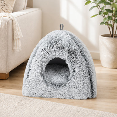 Lit moelleux moelleux pour chat avec base imperméable et antidérapante, coussin lavable à la machine à double usage pour chatons, cochons d'Inde, hamsters, tailles multiples et couleurs neutres en option