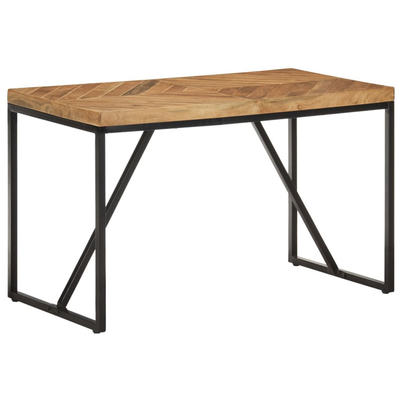 Deni Dining Table, Brown, Black, 29.92'' H x 47.24'' W x 23.62'' D