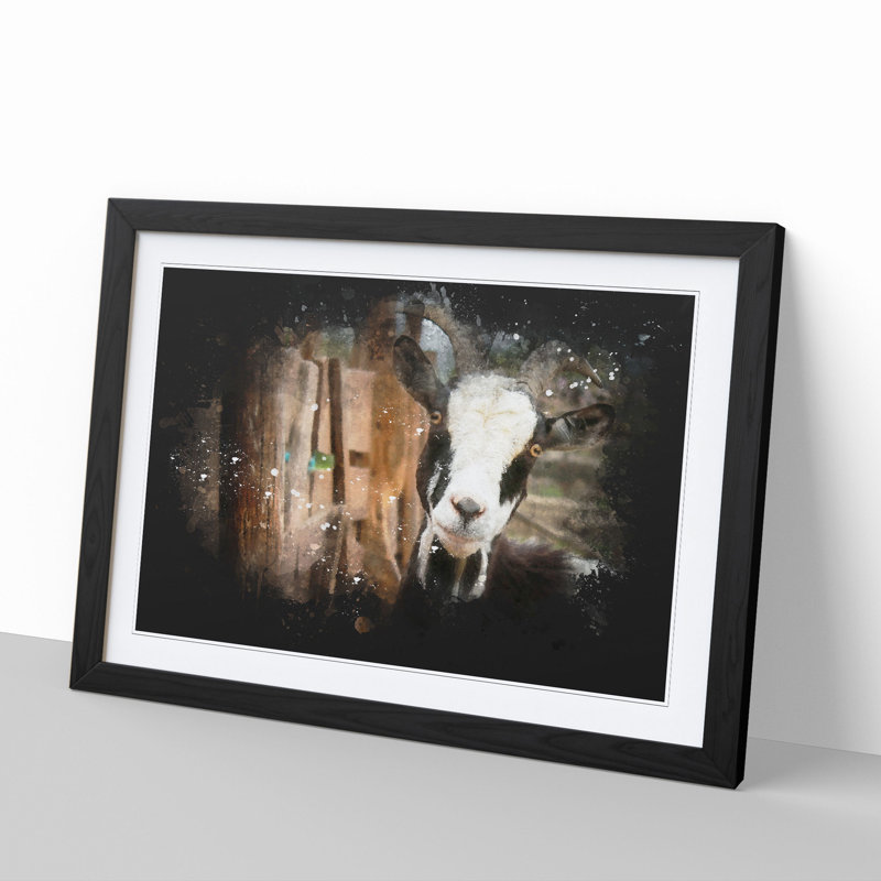 Goat Vol.1 - Picture Frame Painting, Black Framed, 48cm H x 65cm W x 2cm D