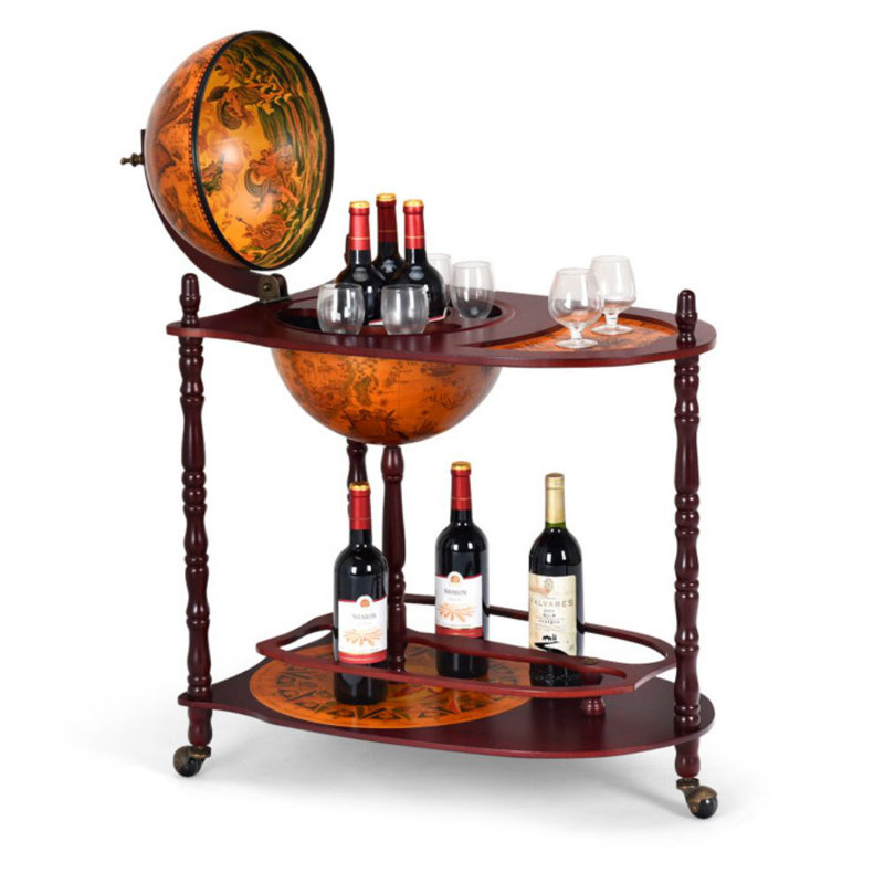 Chardasia 27.5'' Solid Wood Wine Bar