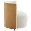 Chaise d'appoint Solis Boucle en ivoire naturel