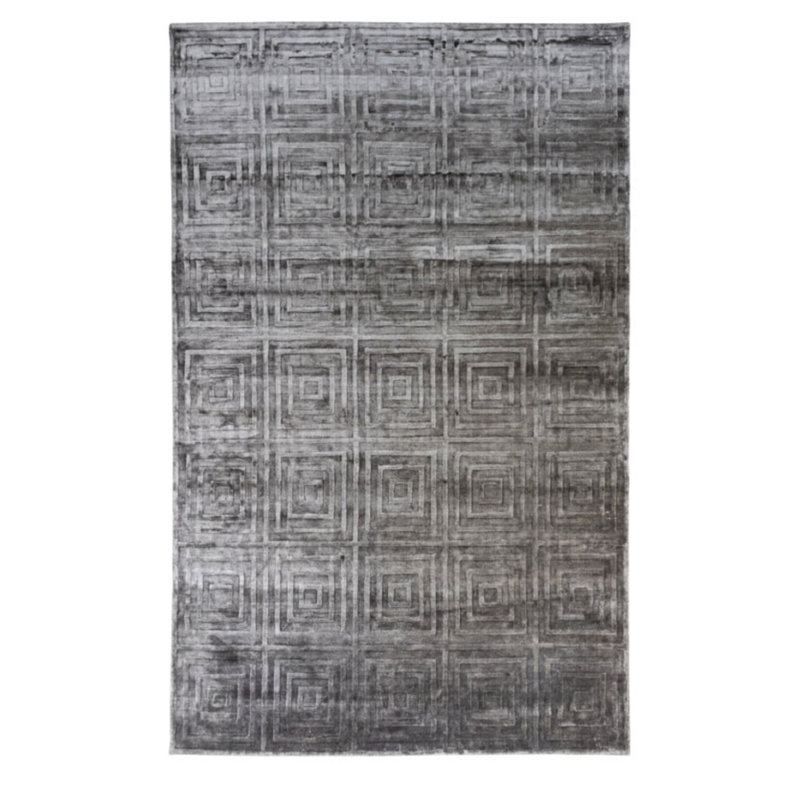 Rug Geometric Area Rug in Anthracite, Rectangle 6'7" x 9'10"
