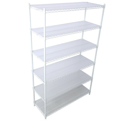6 Tier 6000LBS Heavy Duty NSF Metal Wire Shelving Unit | Adjustable Storage Rack with Wheels & Shelf Liners, Commercial Grade Utility Steel Rack