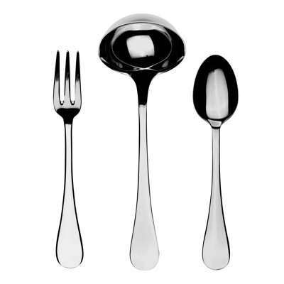 Ensemble de service 3 pièces (cuillère fourchette et louche) Brescia
