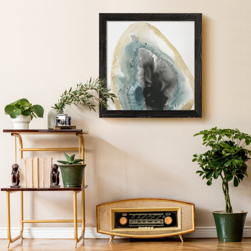 Reproduction d'art sur toile encadrée Crode Geodes III, H 31,5 po x l 31,5 po x P 1,5 po, Cadre noir