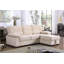 Canapé-lit modulaire réversible en tissu de velours beige Kipling-905778446