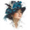 «Blue Feathered Beauty», art mural sur toile tendue