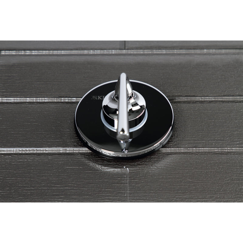 Kingston Brass Single-Handle Wall Mount Three-Way Diverter Valve with Trim Kit, Polished Chrome