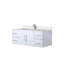 Meuble-lavabo de salle de bain 48 po X P 22 po D, plateau en quartz blanc et ensemble de robinet-117843641