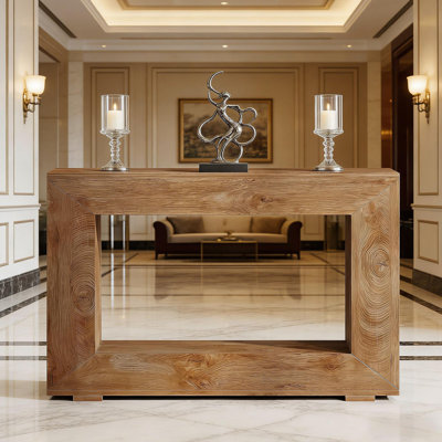 Canapé d'entrée moderne, console en bois