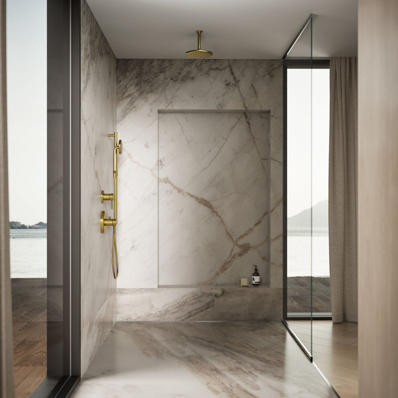 Occasion 8 In. Single-Function Rainhead, Vibrant Brushed Moderne Brass, 1.75 GPM