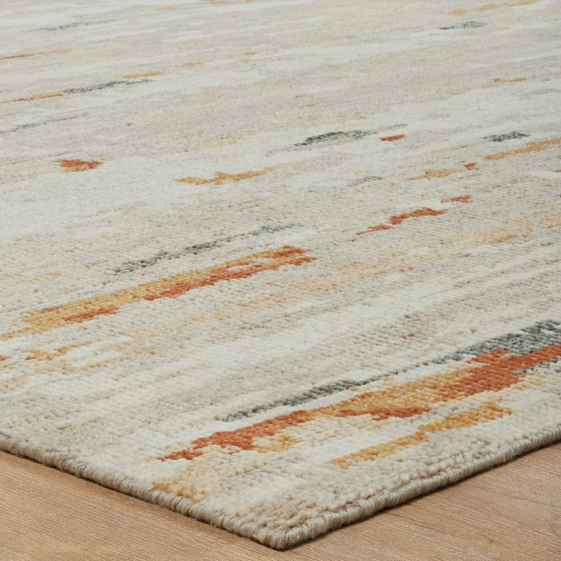 Toros Rust Gray Hand-Knotted Wool Area Rug, Rectangle 8' x 10'