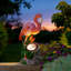 Statue de jardin flamant rose en résine avec projecteur, figurine d'extérieur 10 po pour sentier de jardin