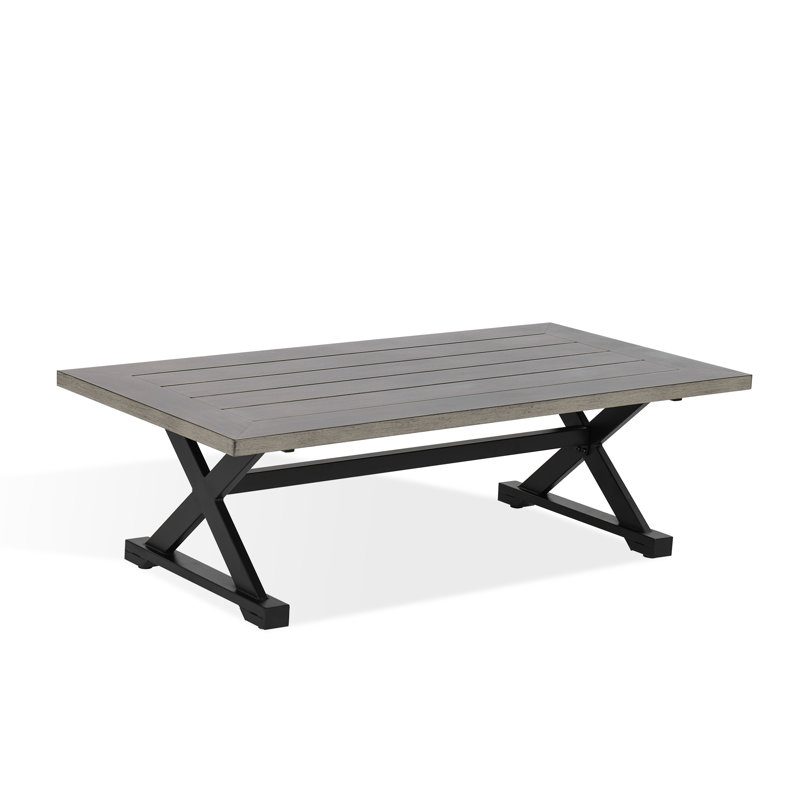 Marindo Rectangular Aluminum 47.25'' L x 24.25'' W Outdoor Coffee Table
