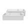 Whitehaus Collection 42" Reversible Double Bowl Fireclay Kitchen Sink: Beveled, Lip Front Apron