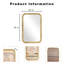 Miroir mural fait à la main 24 po x 36 po en rotin, miroir décoratif de style campagnard rustique, design boho chic, idéal pour le salon, la chambre à coucher, la salle de bain et le foyer, rectangulaire