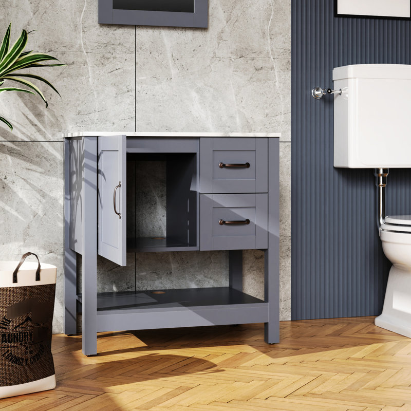 Meuble-lavabo pour salle de bain 30 po gris