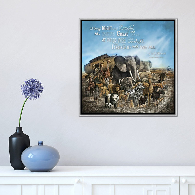 «All Things Bright and Beautiful» par Ruane Manning - reproduction d'art, Aucun mat, H 18 po x l 18 po x 1,5 po