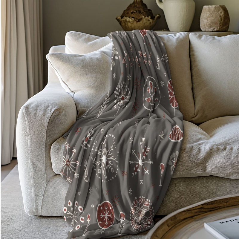 Snow Flecks - 1 Piece Premium Blanket, 60" W x 80" L