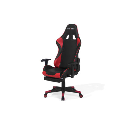 Symple Stuff Spielberg Reclining Faux Leather Swiveling PC & Racing Game Chair with Footrest