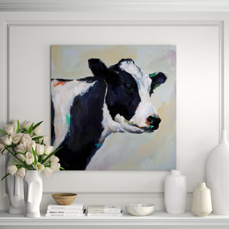 Cow Print by Sara Brown, Knife Gel, 40" H x 40" W