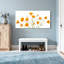 Plantes et fleurs de pavot orange sur fond blanc-285281304