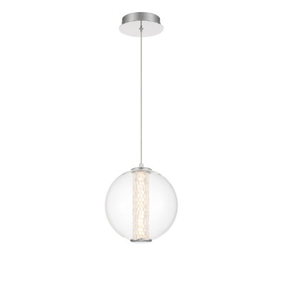 Luminaire suspendu 1 lumière Atomo en chrome