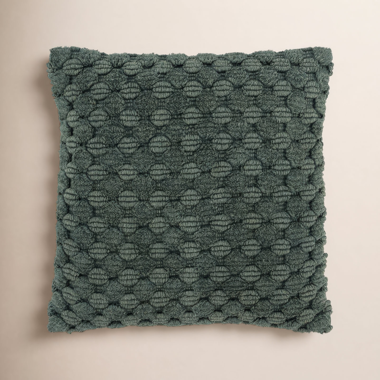 Roya Cotton Throw Pillow, Green