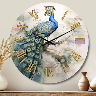 Horloge murale à l'encre bleue II