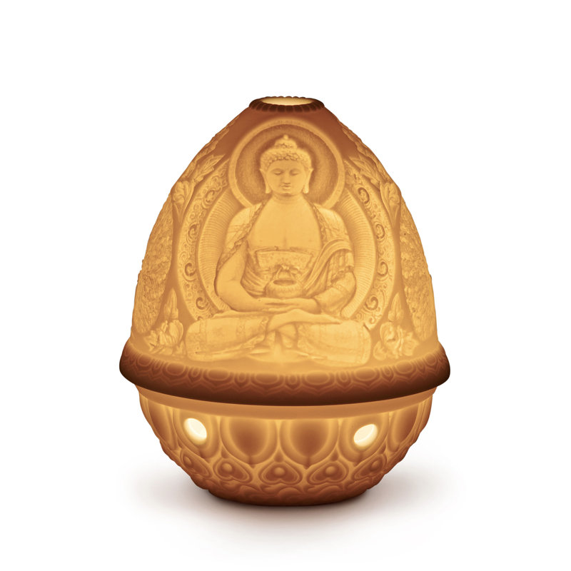 Lumière de fantaisie Bouddha Lithophane 4,72 po