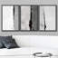 "Minimal Landscape Pastel" noir et blanc, gris, images neutres, impression sur toile, 3 pièces-94434106-94434110