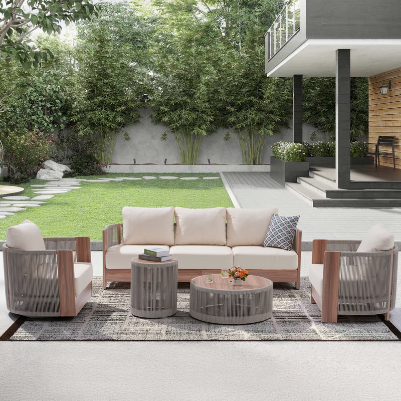 5 - Person Outdoor Seating Group With Cushions