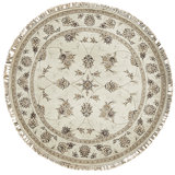 High-Quality Hand-Knotted Ivory Area Rug