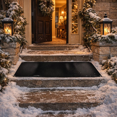 Snow Melting Mats For Stairs, Graphene Heated Outdoor No-slip Rubber Mats, Snow And Ice Melting Pads For Walkways, Backyards, Steps, Driveway