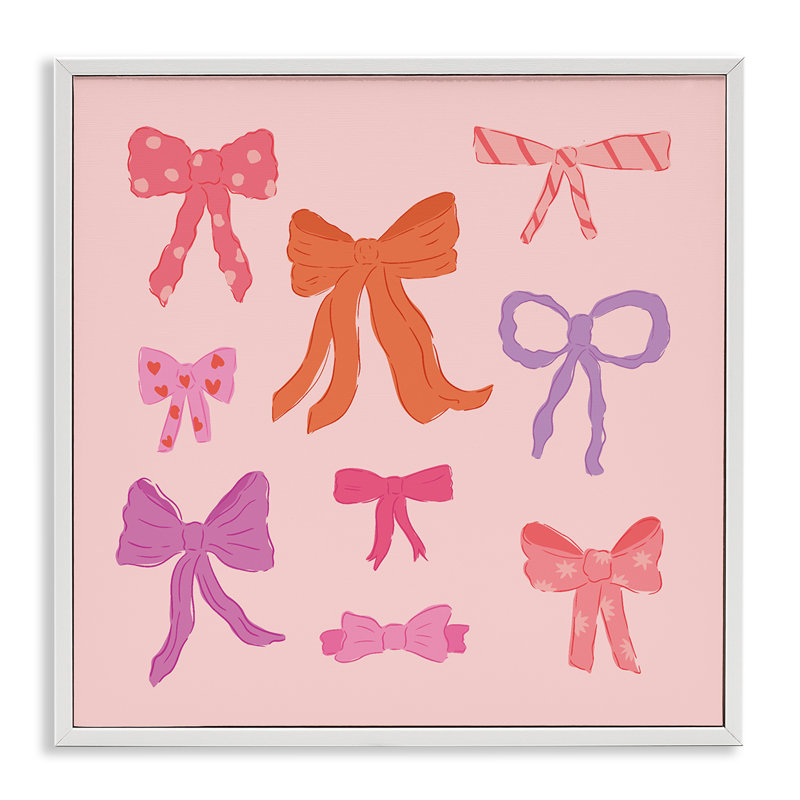 Giclée sur toile rose, design par Sazerelli Designs, H 24 po x l 24 po, Estampe numérique encadrée blanc bord de mer