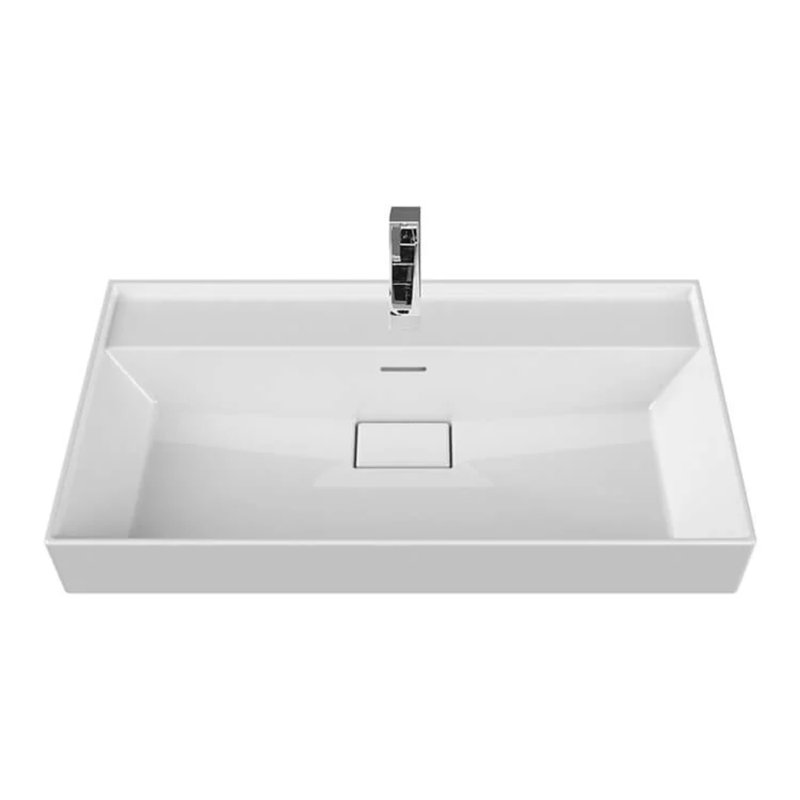 CeraStyle By Nameeks 18.9'' Ceramic Rectangular Bathroom Sink with Overflow, Single Hole Faucet
