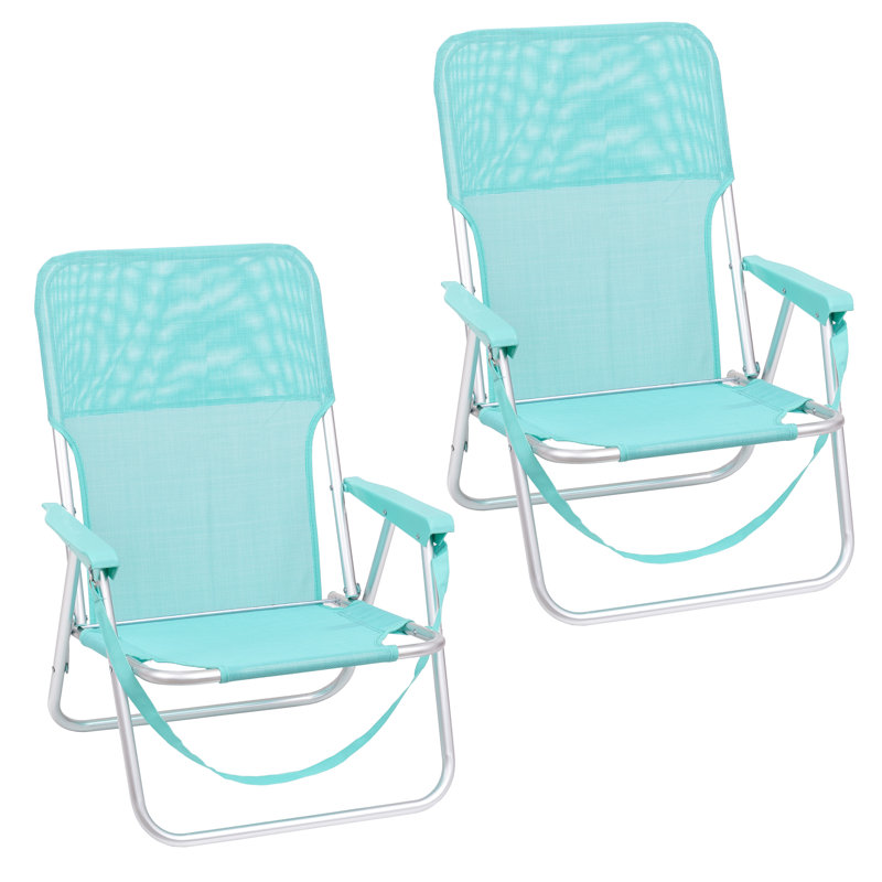 Folding Beach Chair, Turquoise