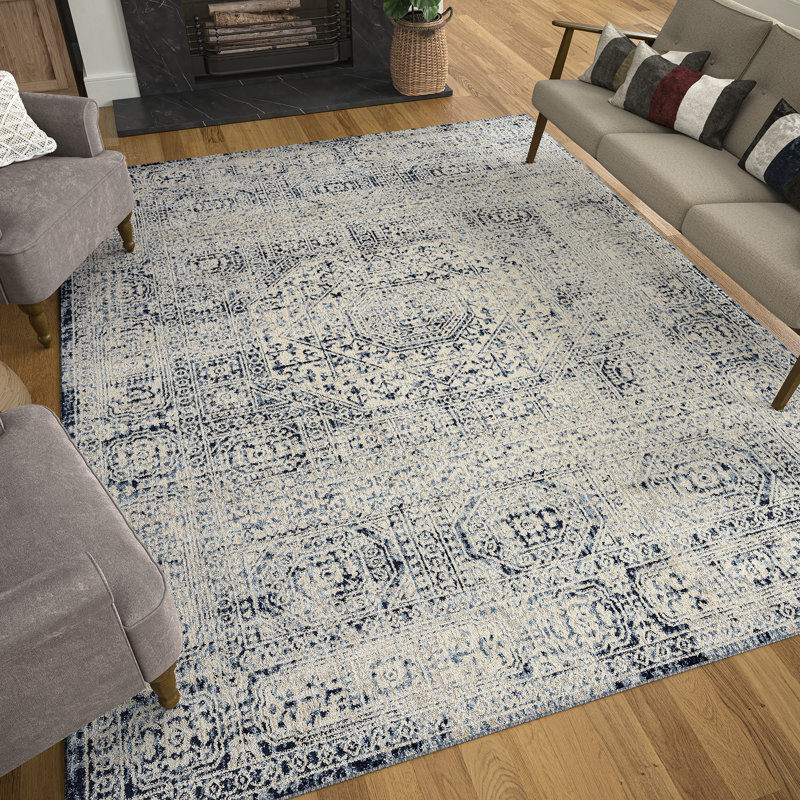 Tapis bleu Erisnor, Rectangle 5 pi 3 po x 7 pi 3 po