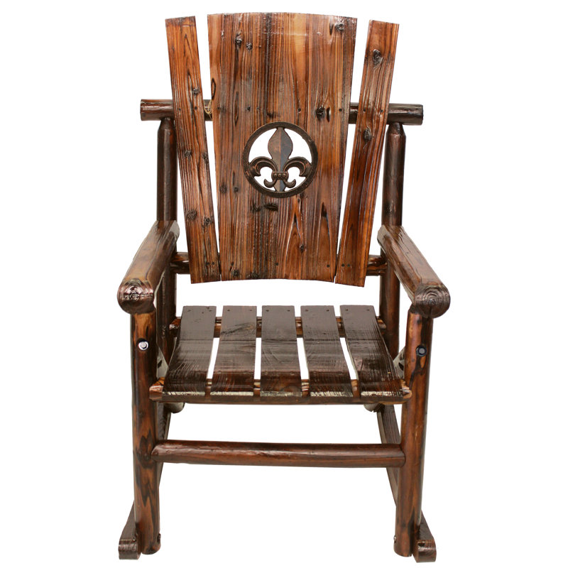 Chaise berçante simple Ardoin Fleur de Lis