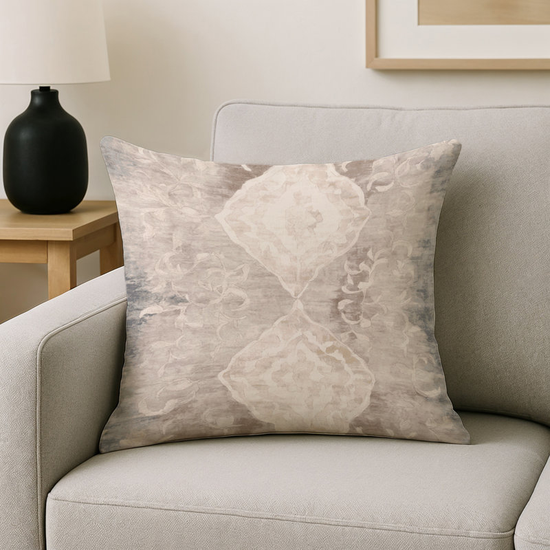 Coussin décoratif intérieur et extérieur Modern, Gris 1, Carré 20 po