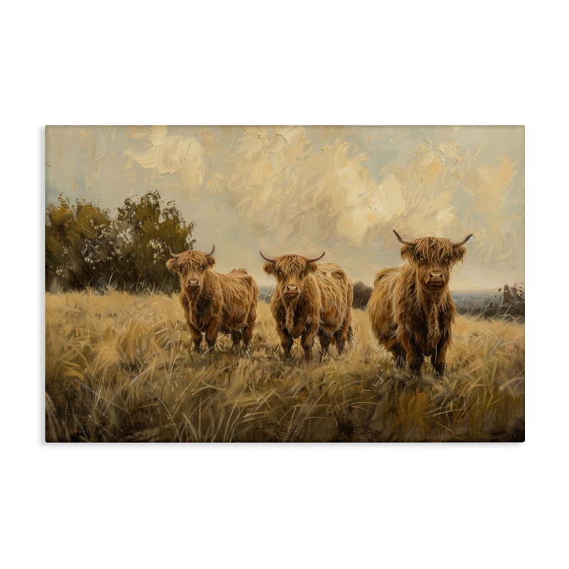 «Three's A Party Bétail» par Petals Prints Design, H 16 po x l 24 po