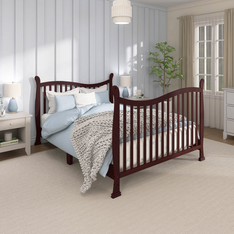 Lit de bébé convertible 7-en-1 Violet, Espresso
