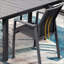 Ensemble de 4 chaises de patio en aluminium, chaises d'extérieur empilables entièrement assemblées