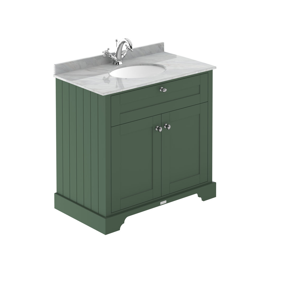 Old London 820mm Single Bathroom Vanity with Integrated Ceramic Basin