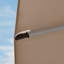 Parasol en porte-à-faux rectangulaire 9 pi x 11 pi avec base en tôle d'acier Hokku Designs, beige-1226806625
