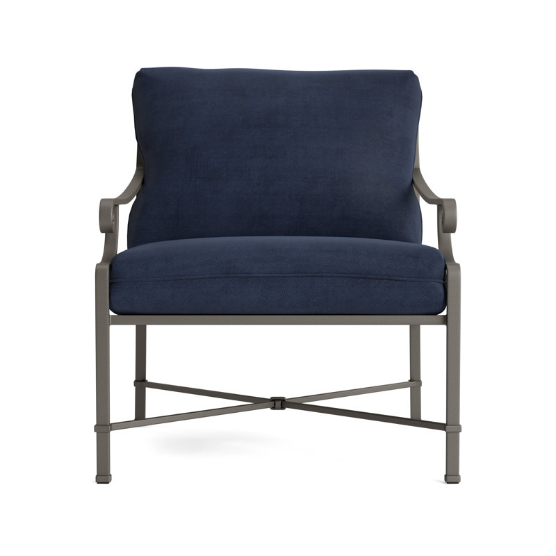 Venetian Outdoor Lounge Chair, Mica, Fusion Neptune