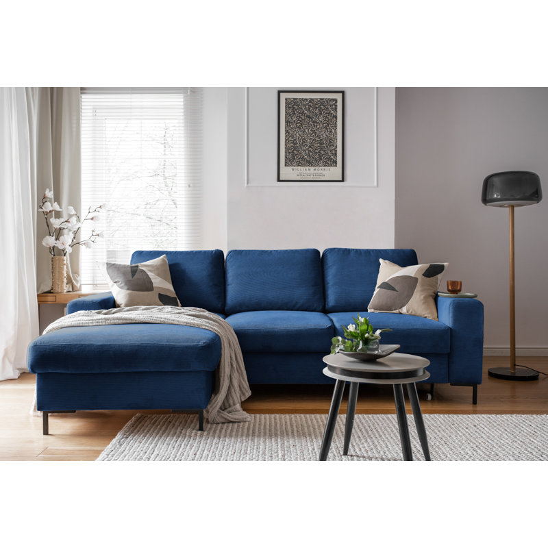 Lofty Lilly 4 seater Corner Sofa Bed, Left Hand Facing, Navy Blue