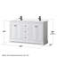 Ensemble de meuble-lavabo double 60 "avec miroir Avery-97831853-97831858-97831852