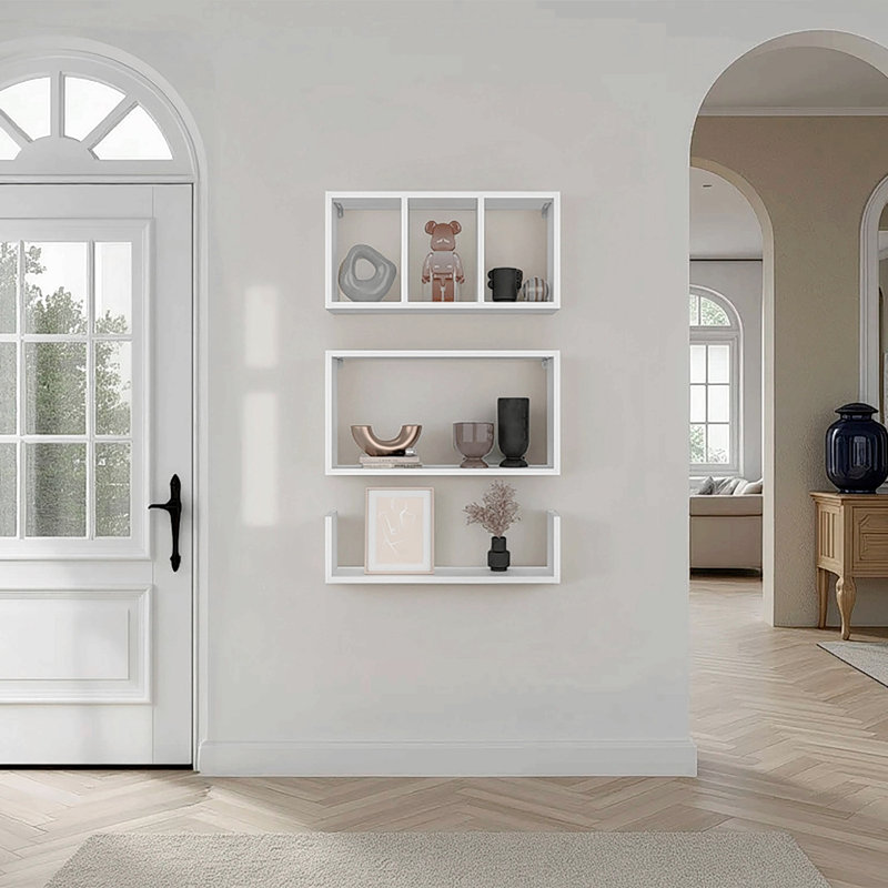 White Wall Mounted Floating Shelves